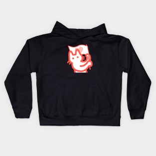 owie waving a heart flag Kids Hoodie